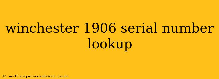 winchester 1906 serial number lookup