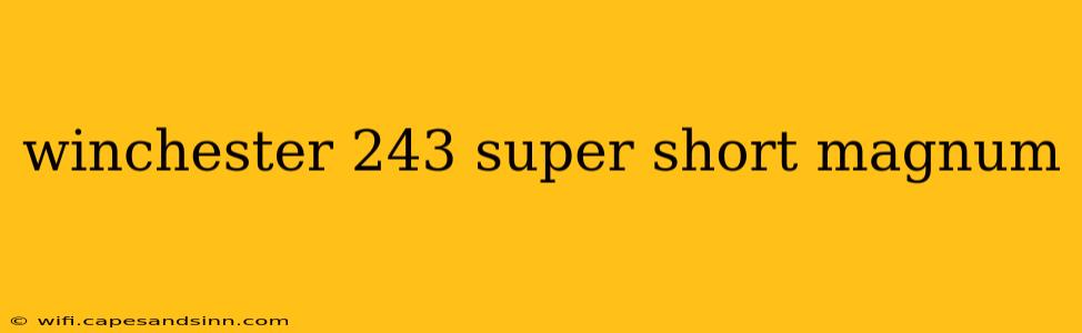 winchester 243 super short magnum