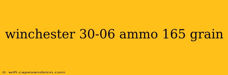 winchester 30-06 ammo 165 grain