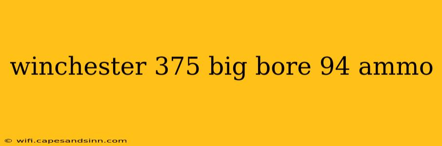 winchester 375 big bore 94 ammo