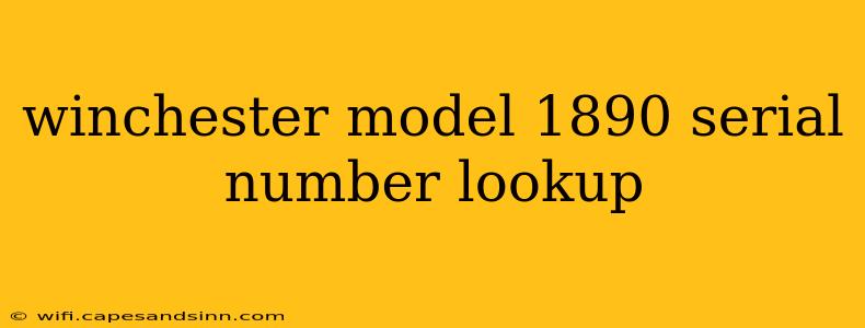 winchester model 1890 serial number lookup