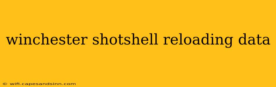 winchester shotshell reloading data