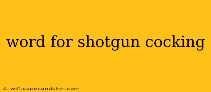 word for shotgun cocking