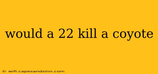 would a 22 kill a coyote