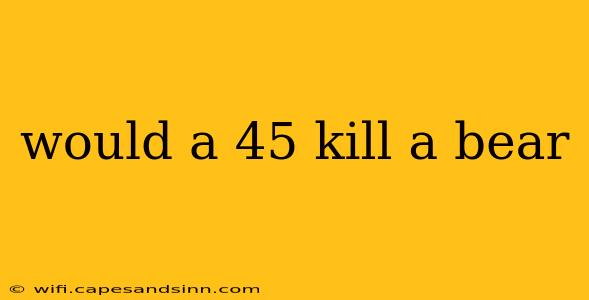 would a 45 kill a bear